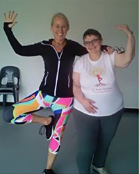 Pratiquante stretching postural